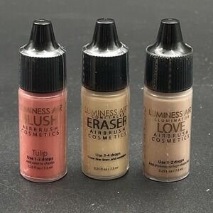 Luminess Air Blush Tulip Eraser Concealer Love Illuminator Lot of 3 1114
